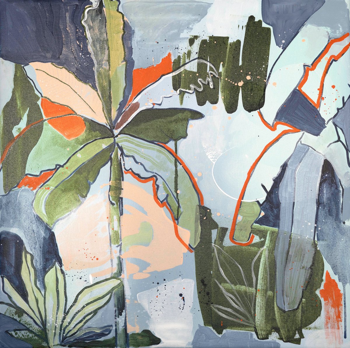 Orange Banana 1 By Maria Al Zoubi, 28 X 28, Artwork For Sale On Artfinder