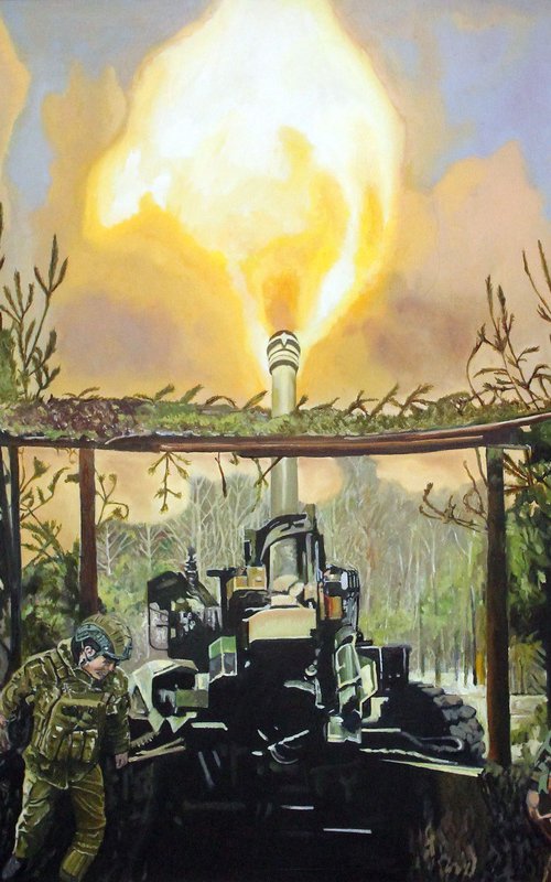 Artillery (on canvas). by Juan Sly