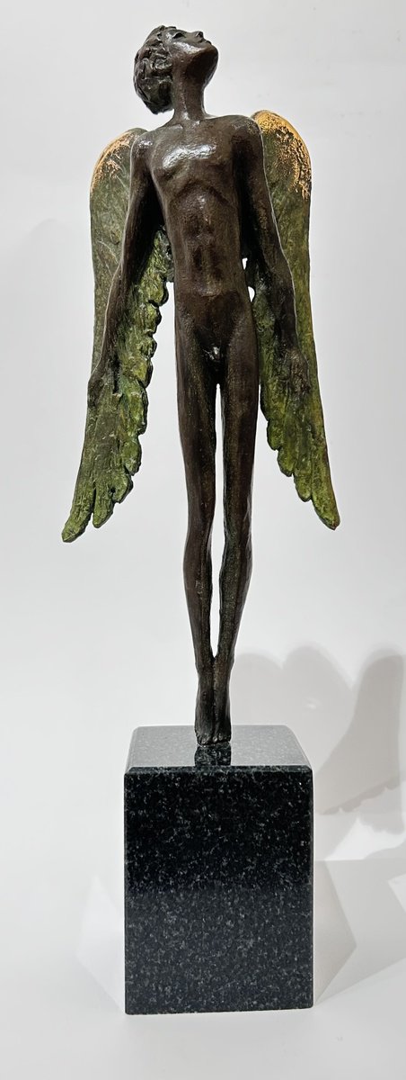 Expressive Bronze Sculpture , Guardian Angel, No.3/7 By Gor Avetisyan, 6 X 17, Artwork For Sale On Artfinder
