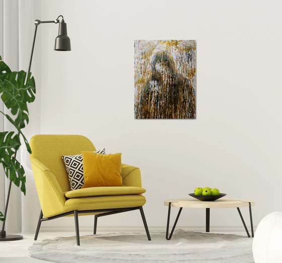 MOTHER AND BABY - Lifelines - Madonna - Abstract Art - Oil Painting - Canvas Art - Abstract Painting - Industrial Art - Statement Painting