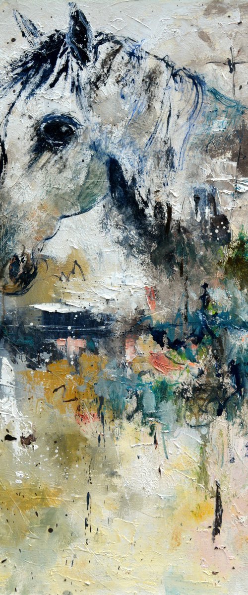 A white horse by Pol Henry Ledent