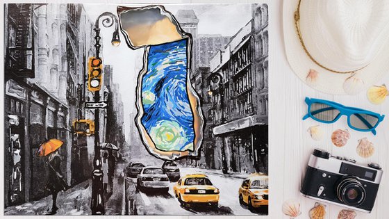 Starry night in New York city