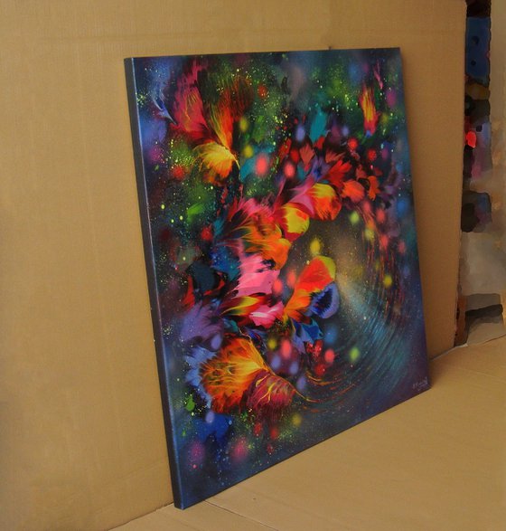 "Evening Flower Dance" Large Painting