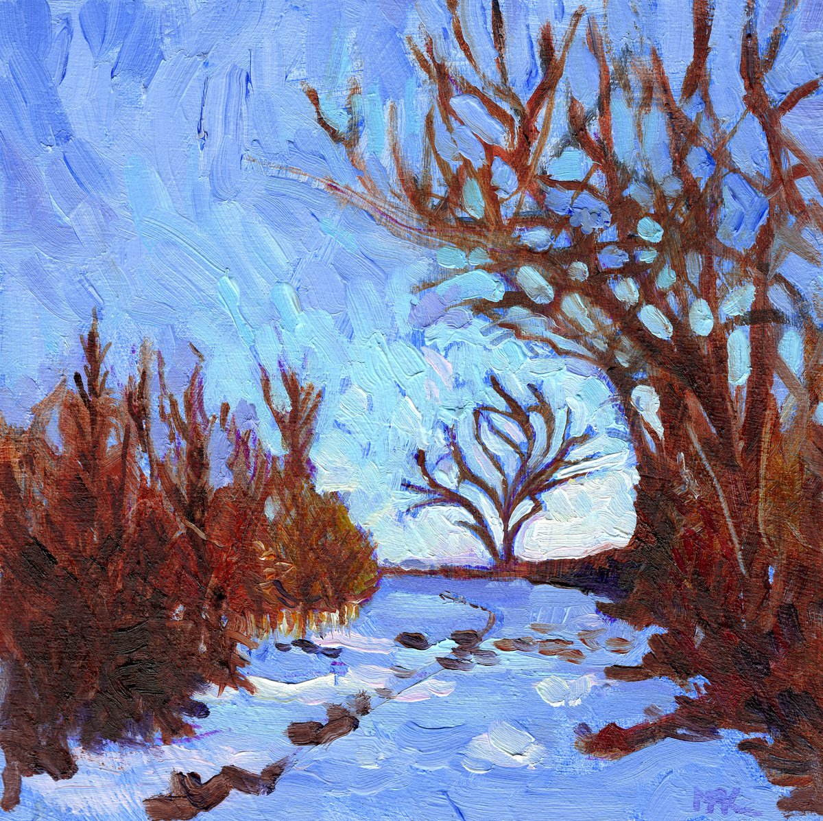 Light Snow - Winter Landscape by Mary Kemp