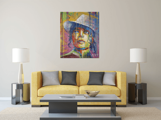 Michael Jackson "King of Pop" Acrylic on canvas 120x100