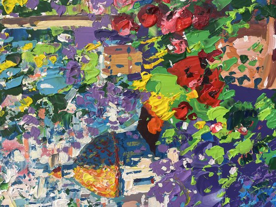 Impressionist Positano Oil Painting