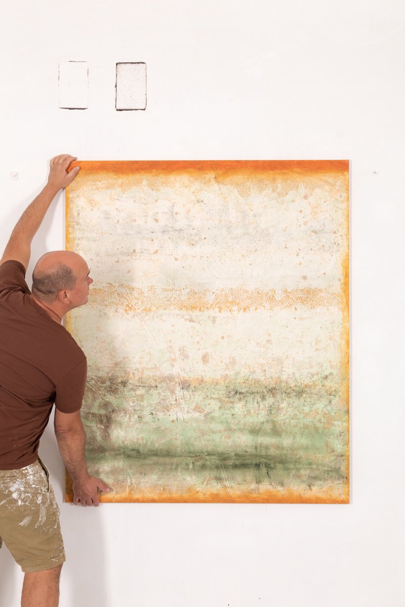 Abstract Acrylic Painting By Rokas Berziunas, 47 X 57", No. 25-41, Original Artwork