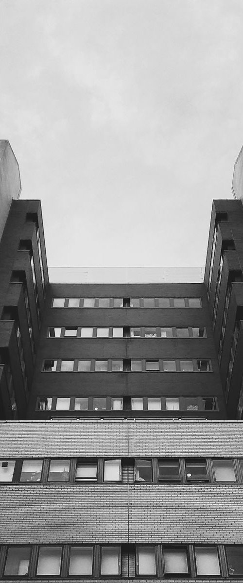 Lift Off - Black And White Brutalist Photography Print, 12x12 Inches, C-Type, Framed by Amadeus Long