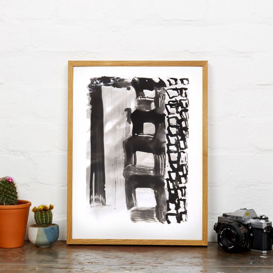 Abstract, Black And White, Original Art, Print, Painting, Wall Art, Darkroom Photography