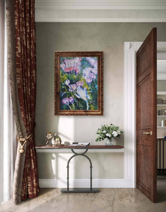 Crocus field Floral Abstract