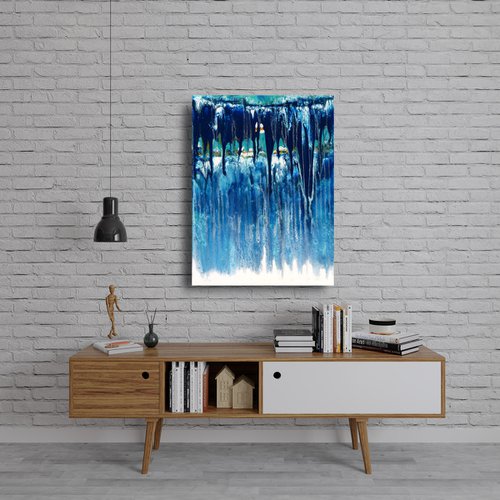 Falling Into The Blue - Abstract Painting by Kathy Morton Stanion by Kathy Morton Stanion