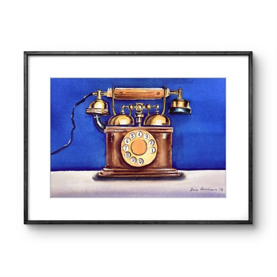Vintage Phone on Table