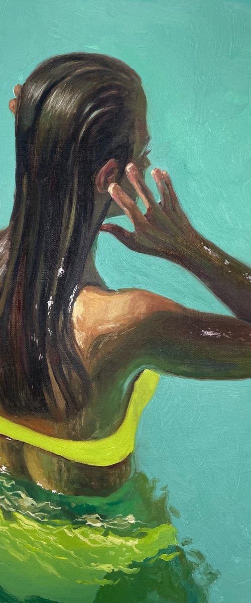 yellow swimming suit by Anna Bogushevskaya