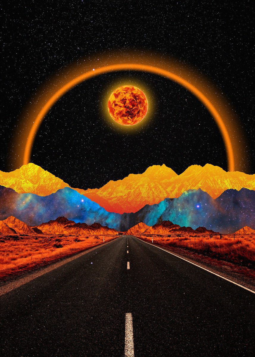 Surrealistic Landscape Giclee Print By Darius Comi, 12 X 18, Paula