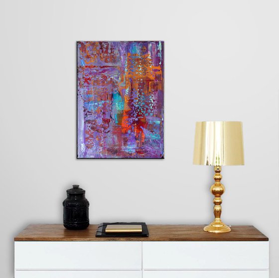 Day Of Space - Original Modern Abstract Art Painting on Canvas Ready To Hang