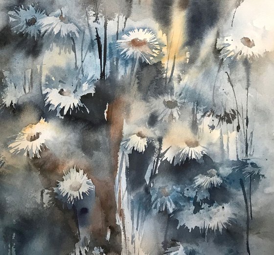 Daisies in blue n.1