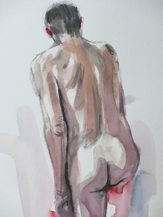 standing male nude