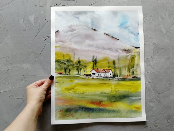 Mountain watercolor