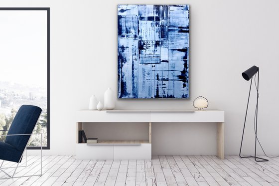 Blocks Of Blue (36x48in)