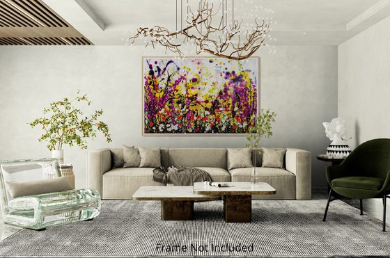 Violet Honeyday; Abstract Floral Landscape