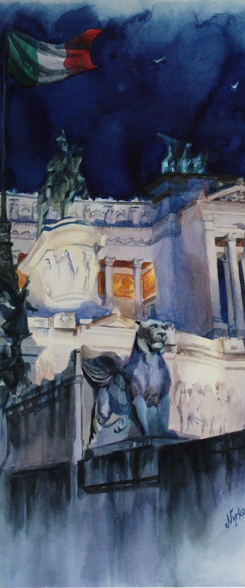 Watercolor Rome by Marta Nyrkova