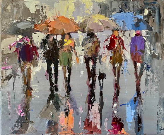 Quiet poetry under umbrellas