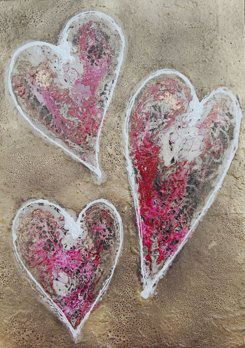 Love Hearts (Framed) by Rachel McCullock