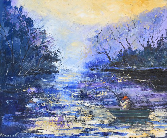 Fishing in a pond   - 6523