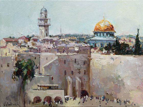 Western Wall in Jerusalem, Israel - Original oil painting