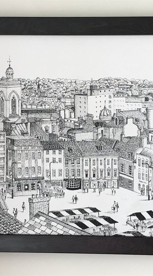 Market Square Northampton by JANE  DENTON