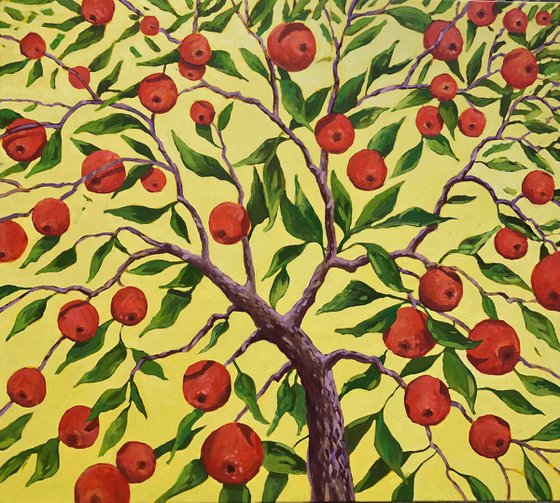 Tree with red apples