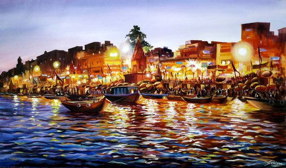 Beauty Of Evening Varanasi Ghats