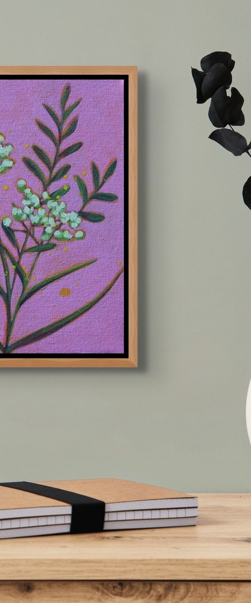 Botanical on Violet by Sage Mountain Studio