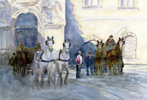 Horses waiting 11 by Jenny Alsop