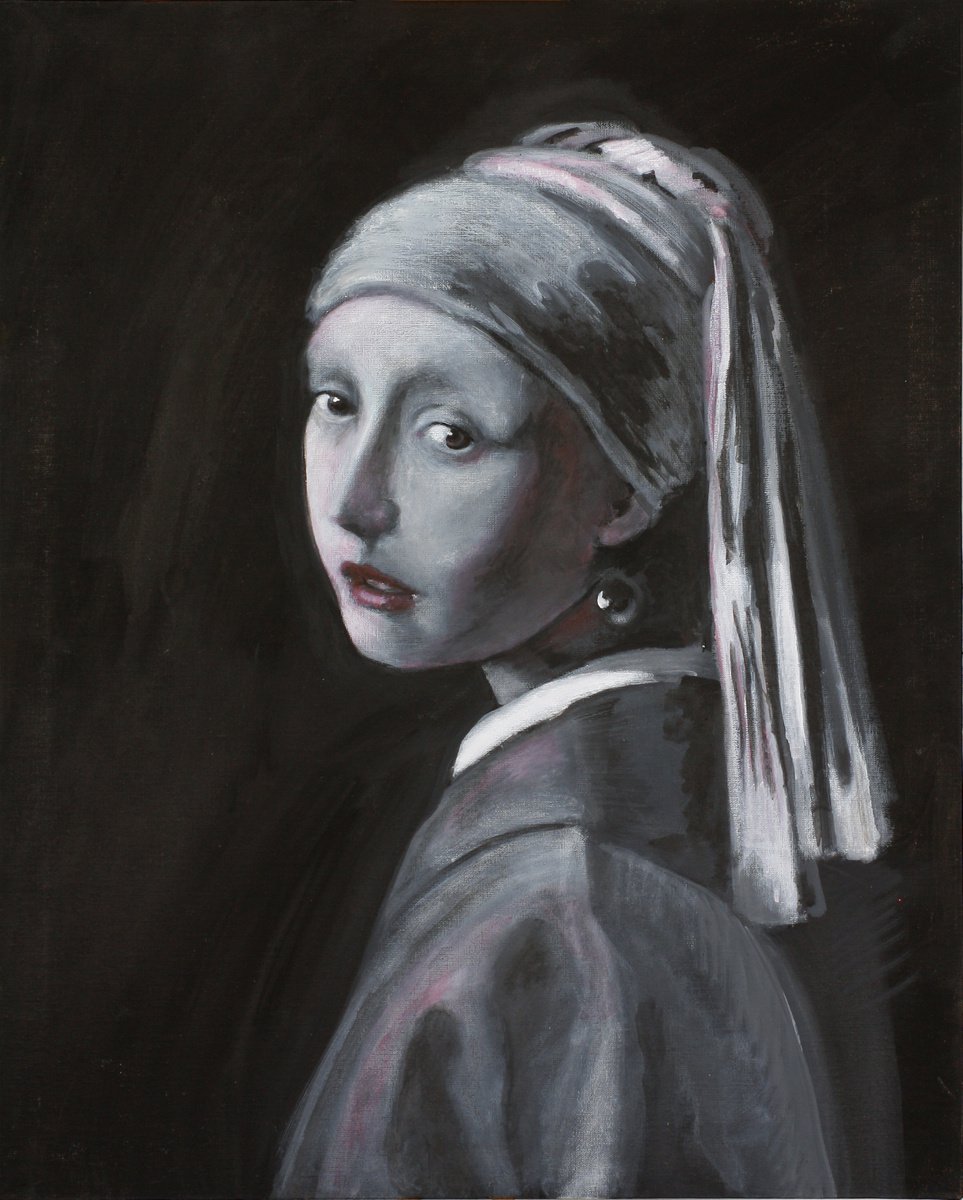 Girl with a Pearl Earring. Copy after Johannes Vermeer by Alexandra Batyaeva