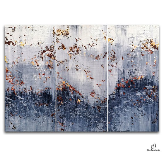 150x100cm. / Abstract triptych / Abstract 2103