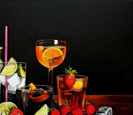 Still life with drinks