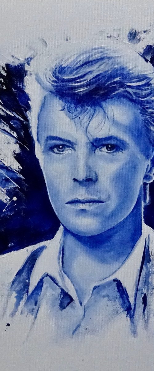 David Bowie 'Out of the Blue by Mel Davies Original Art