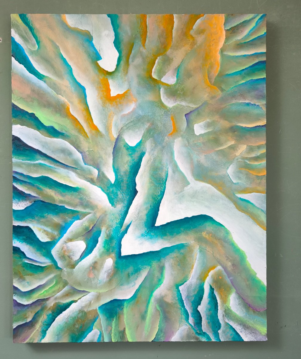 Geometric Abstract Painting By Giuseppe Pastore, 28 X 35, Prelude, Original Artwork