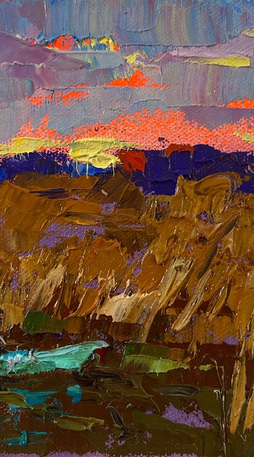 Evening on the river by Kalenyuk Alex