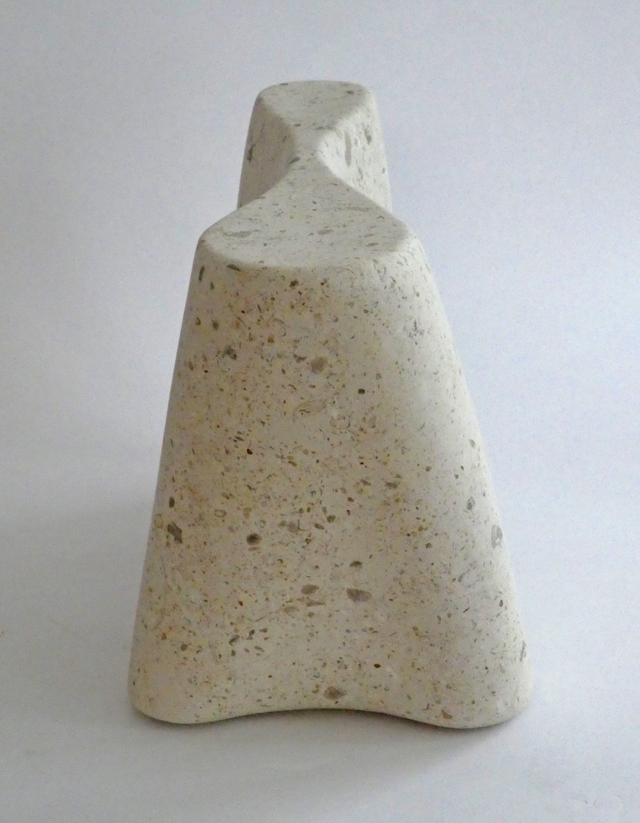 Organic Abstract Stone Sculpture By Fieke De Roij, 13 X 10, Flowing, Original Artwork