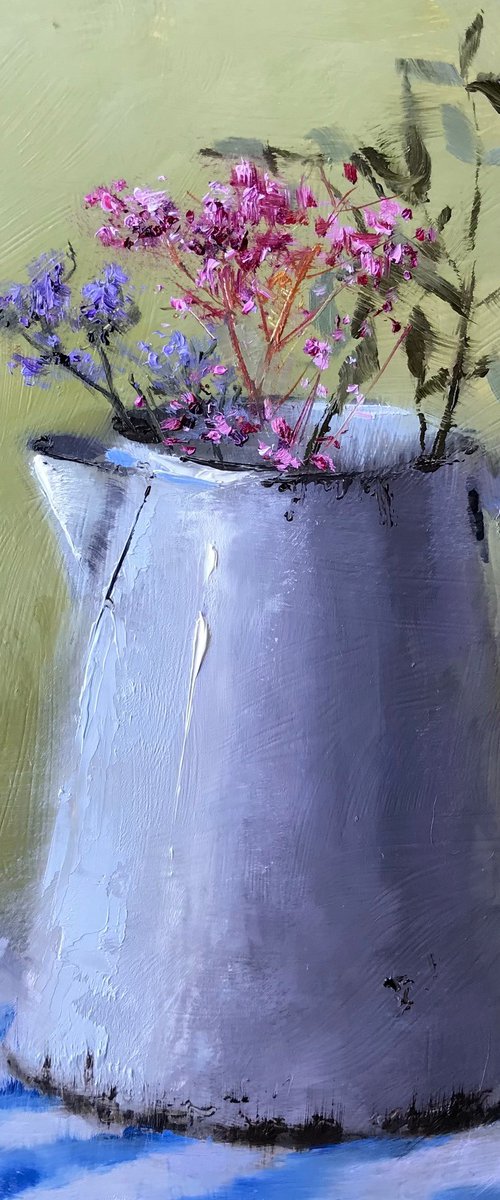 Jug with Dried Flowers by David Barber