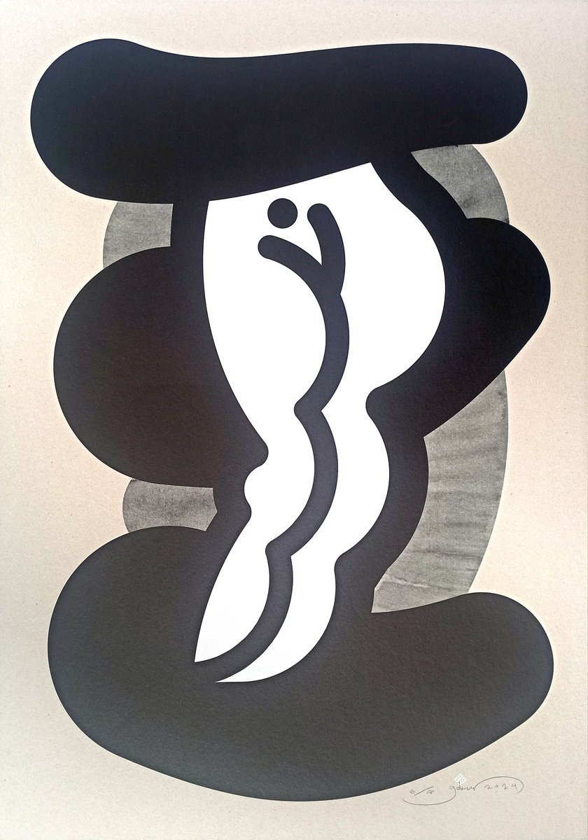 Graphic Abstract Giclee Print By Gokhan Okur, 28 X 39, Fertile 03, Original Artwork