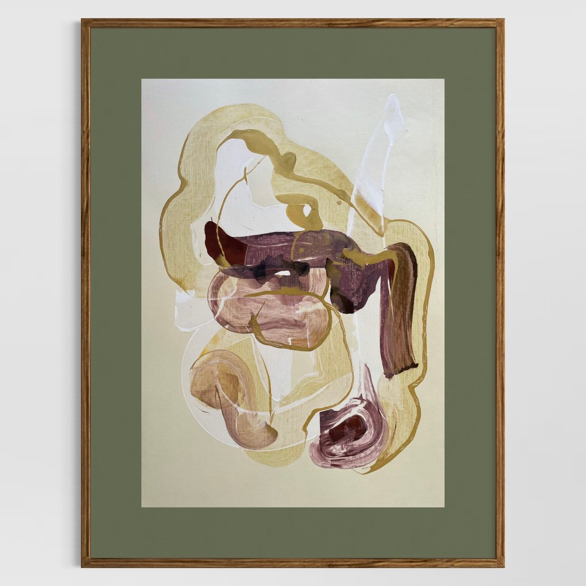 Abstract Painting By Evgenia Makarova, 17 X 23, Abstract Composition ? 177, Original Artwork