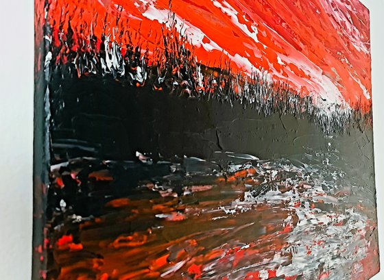 Red abstract landscape