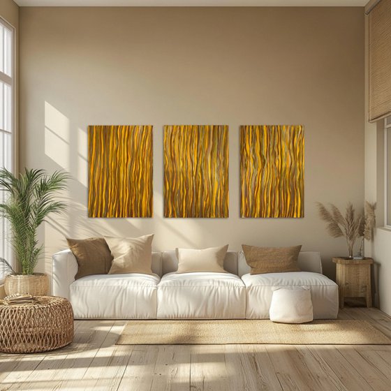 Hand-painted Yellow Gold