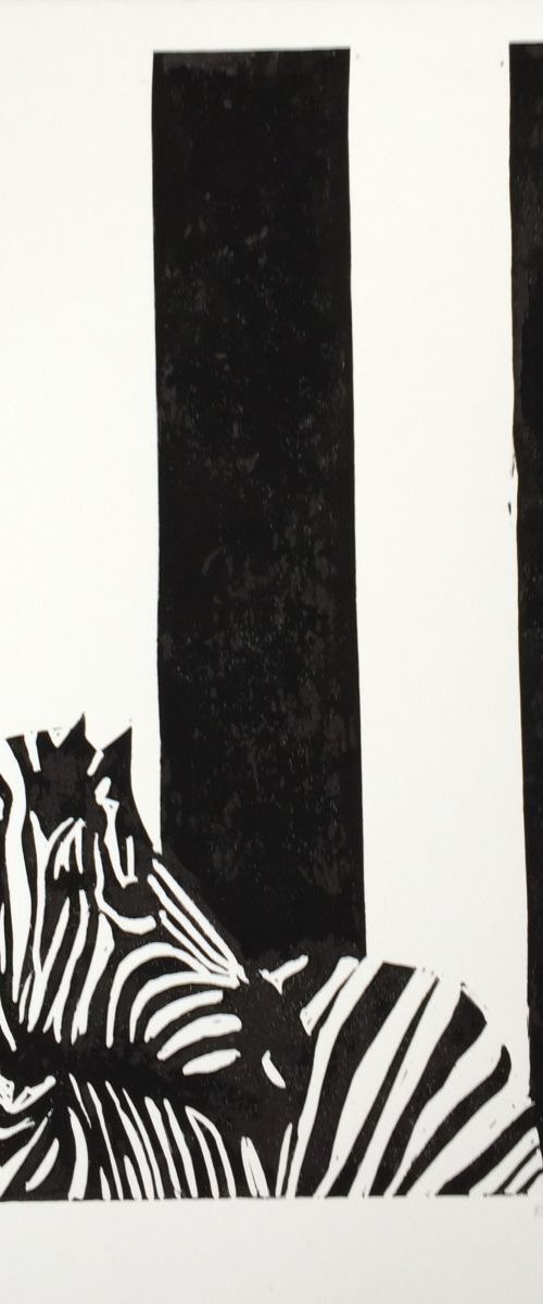 Zebra With Go Faster Stripes by Rennie Pilgrem