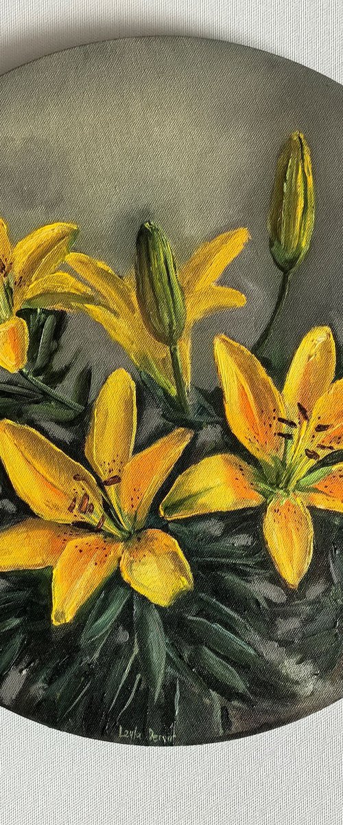 Yellow lilies by Leyla Demir