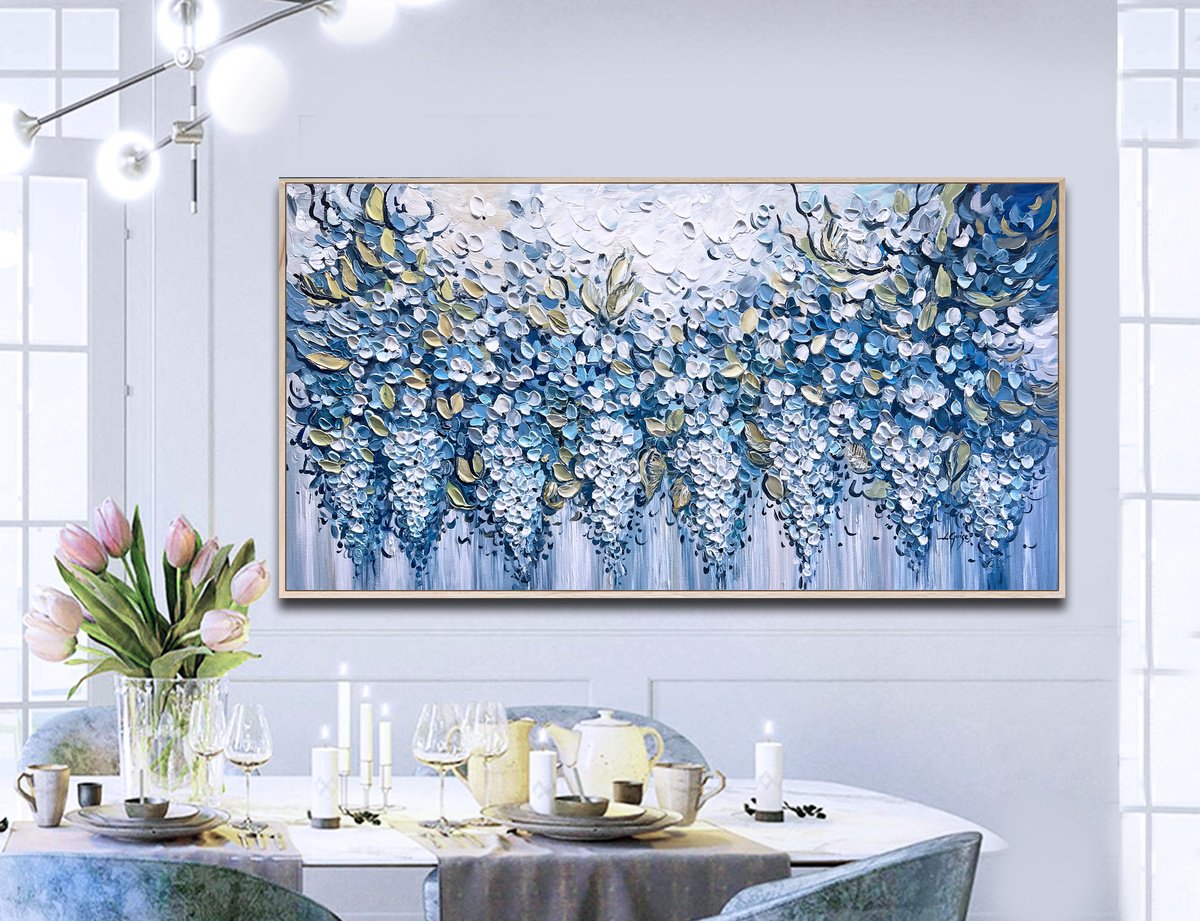  Wisteria Cascade By Lana Guise, 49 X 25, Artwork For Sale On Artfinder