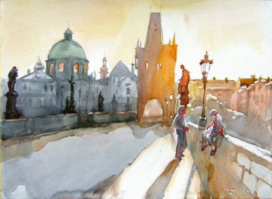 Spending  time (on Charles bridge )